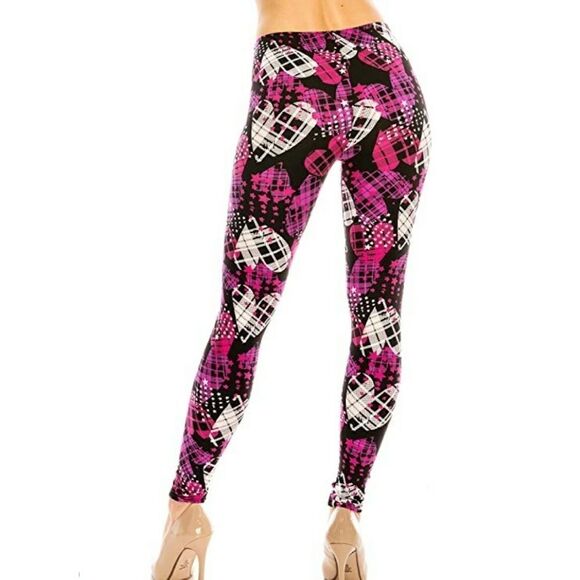 Plus size Heart/Leopard print Leggings - Picture 1 of 6